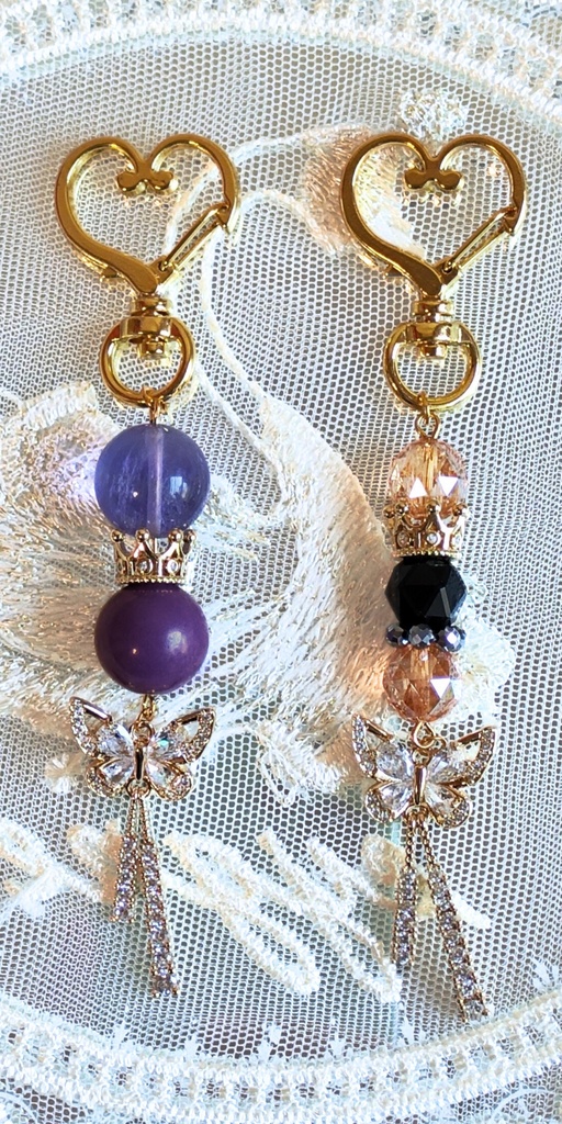 ✦ユリレイ/御守りキーホルダー/天然石イメージアクセサリー