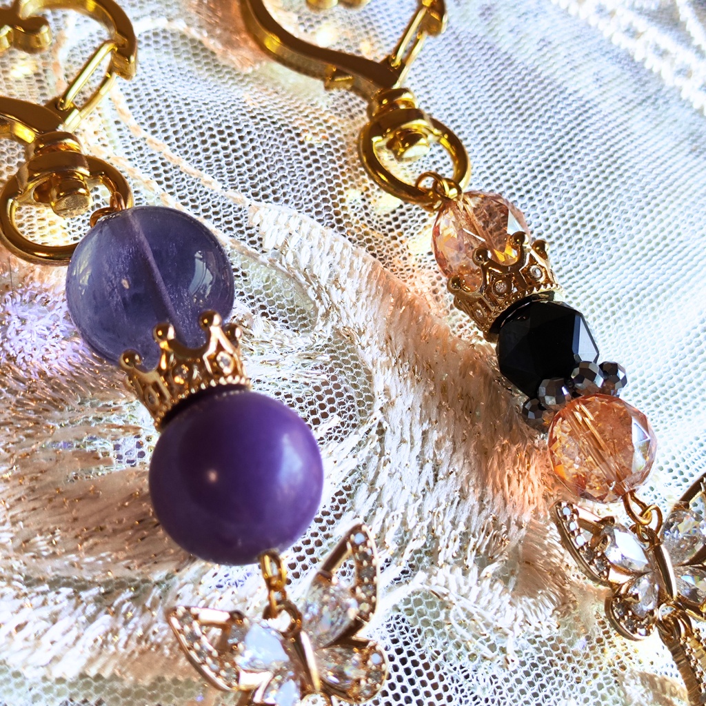 ✦ユリレイ/御守りキーホルダー/天然石イメージアクセサリー