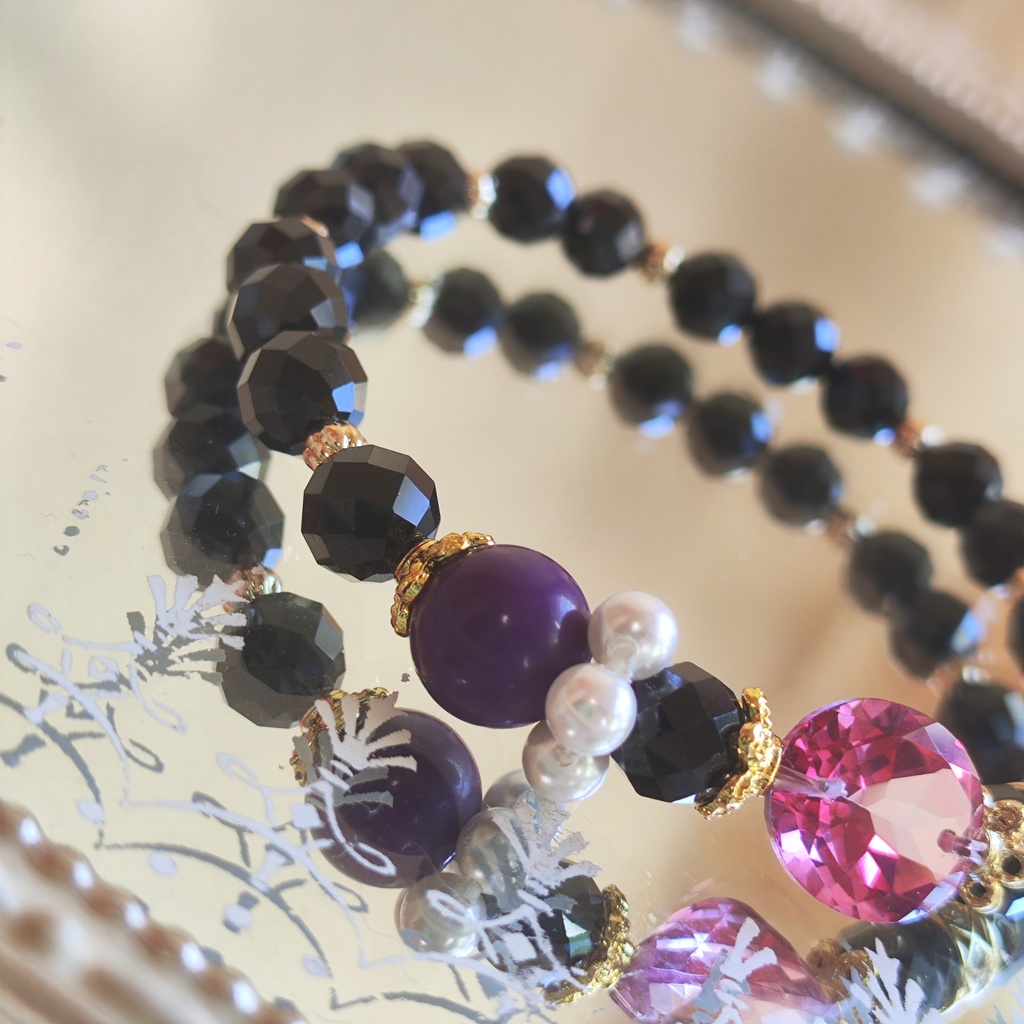 ✦テイルズ✦宝石シリーズ✦レイヴン✦天然石ブレスレット✦イメージアクセサリー✦