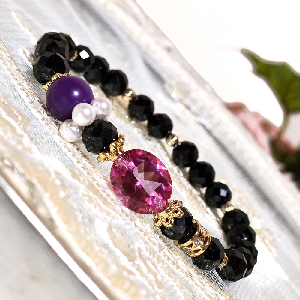 ✦テイルズ✦宝石シリーズ✦レイヴン✦天然石ブレスレット✦イメージアクセサリー✦