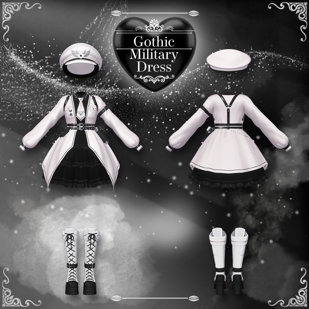 【MANUKA】 Gothic Millitary Dress