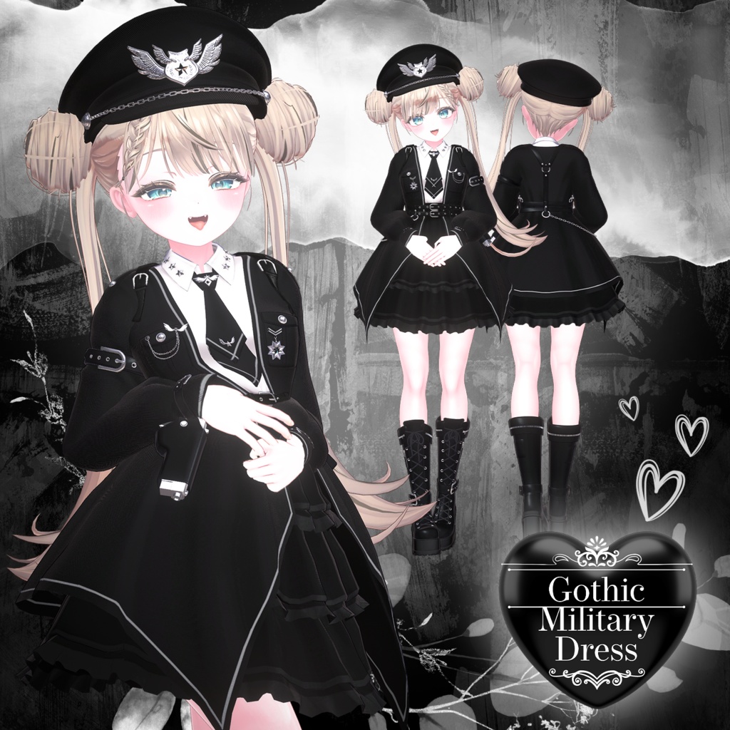 【MANUKA】 Gothic Millitary Dress
