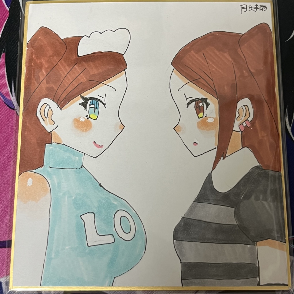 【ポックエ10】イラスト色紙