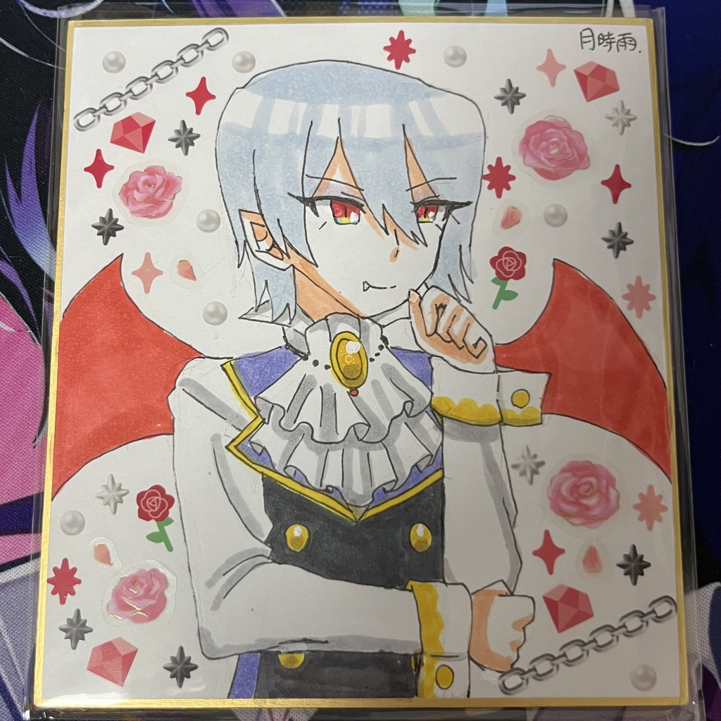 シール付きイラスト色紙　ユーリ