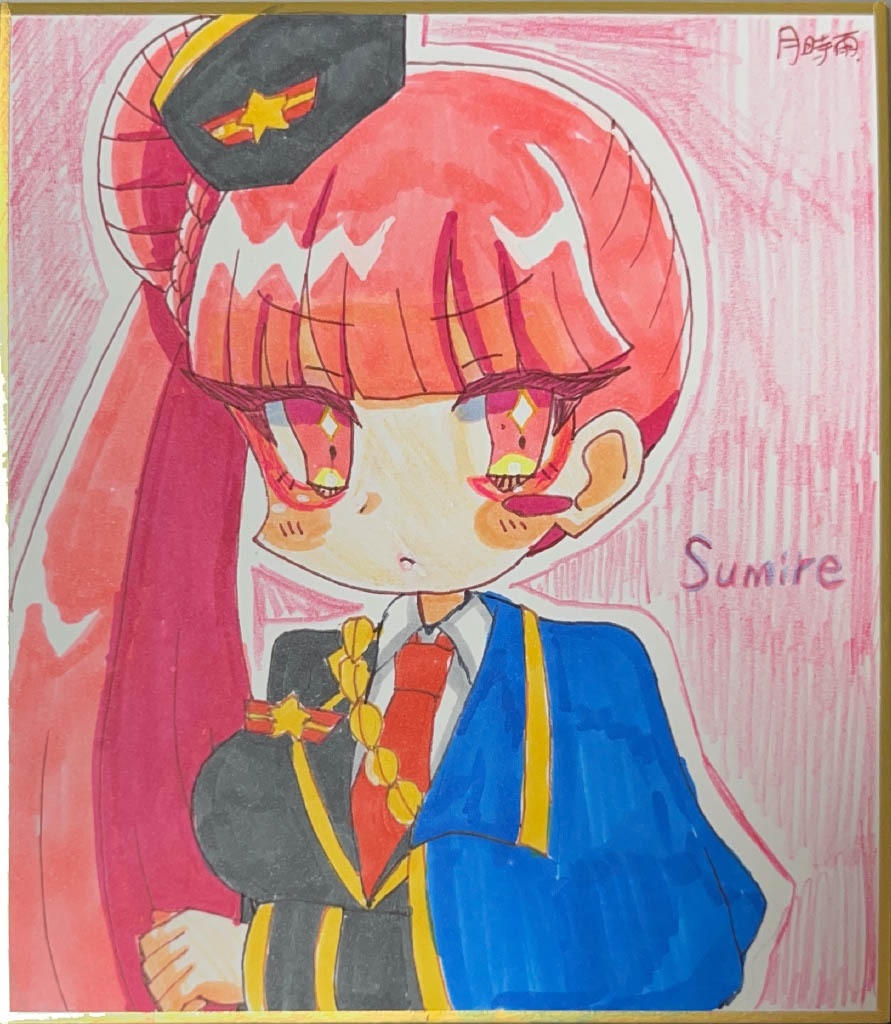 【ポックエ15】イラスト色紙