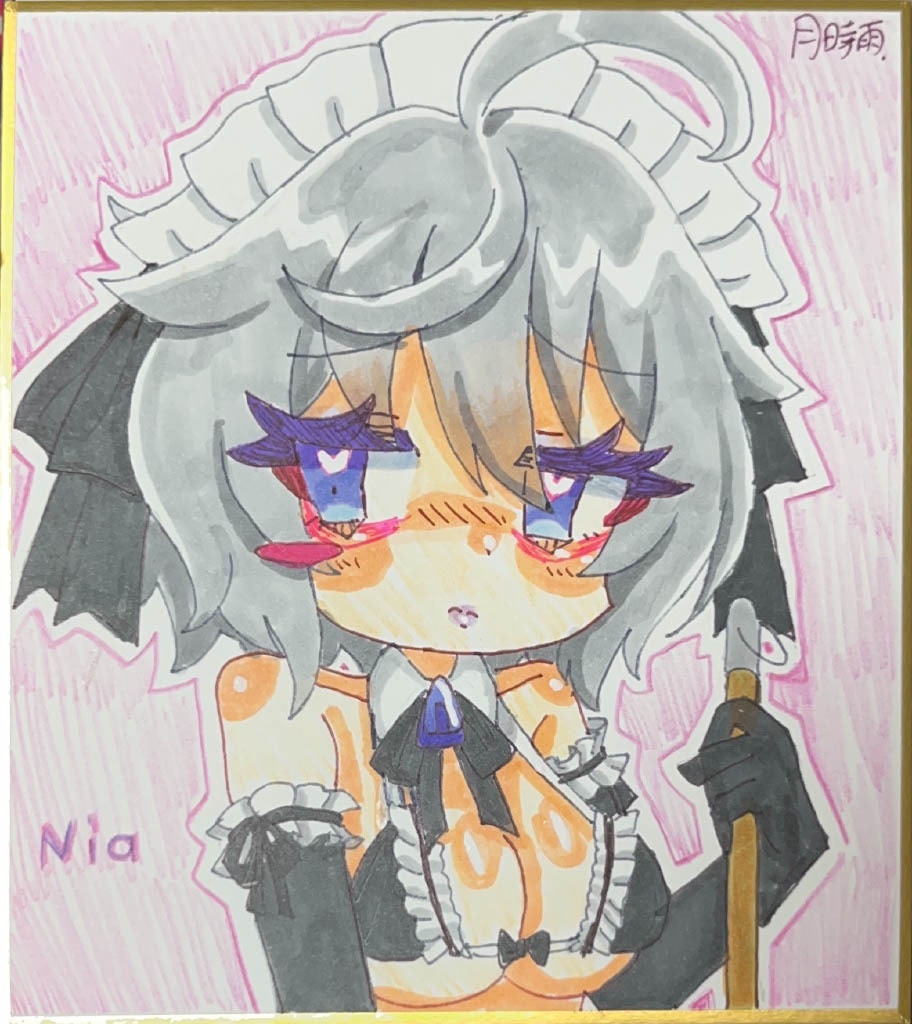 【ポックエ15】イラスト色紙