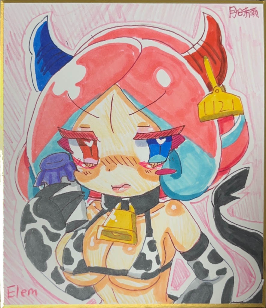 【ポックエ15】イラスト色紙