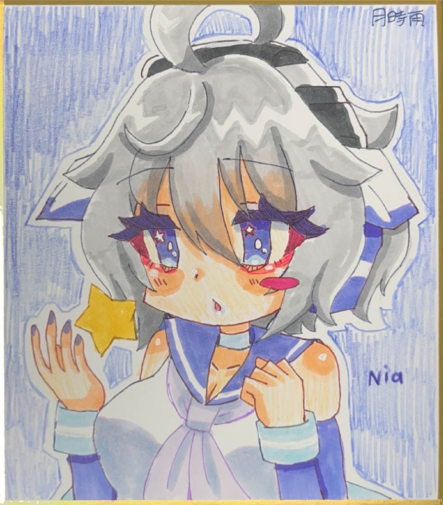 【ポックエ15】イラスト色紙