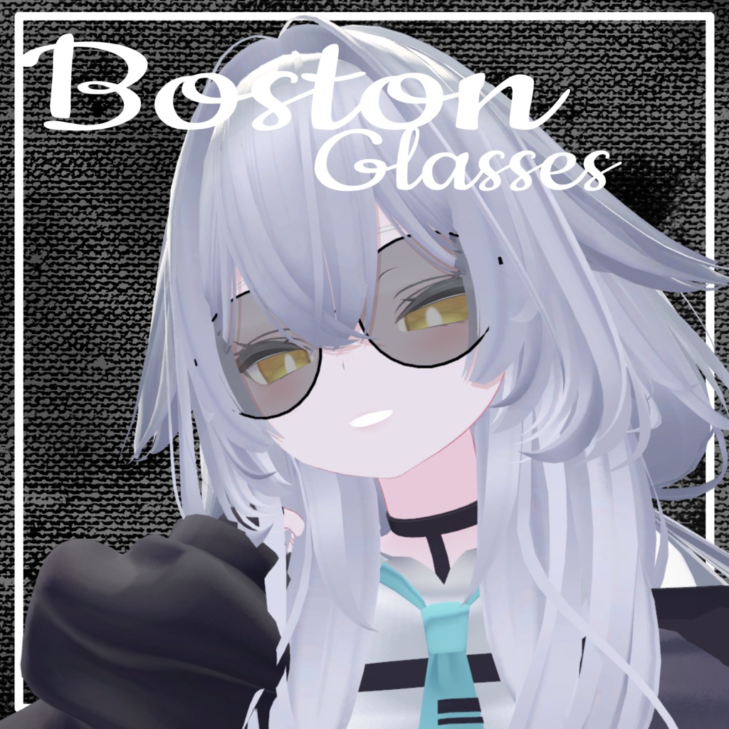 【VRChat想定】Boston glasses