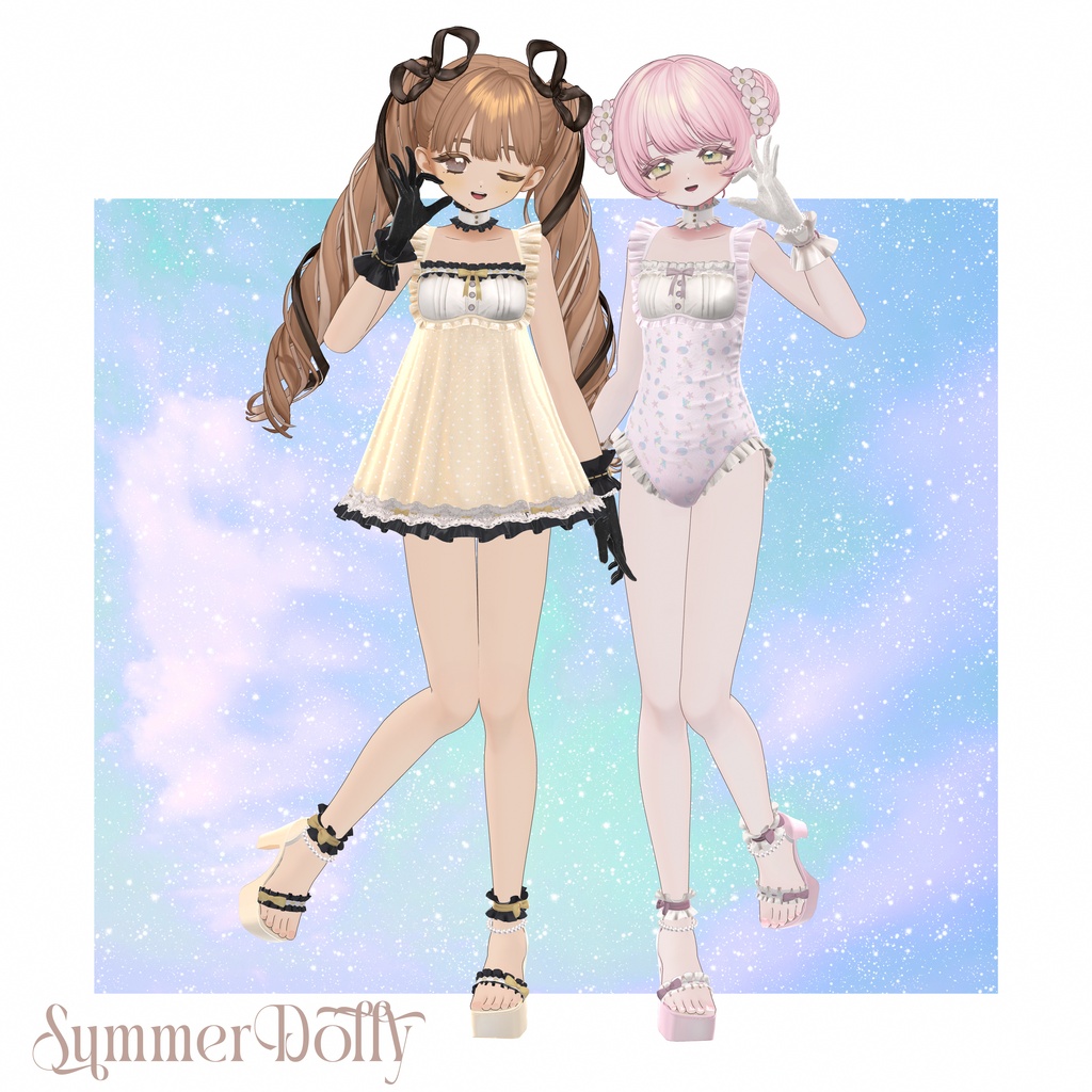 【複数アバター対応】Summer Dolly Swim【VRChat】