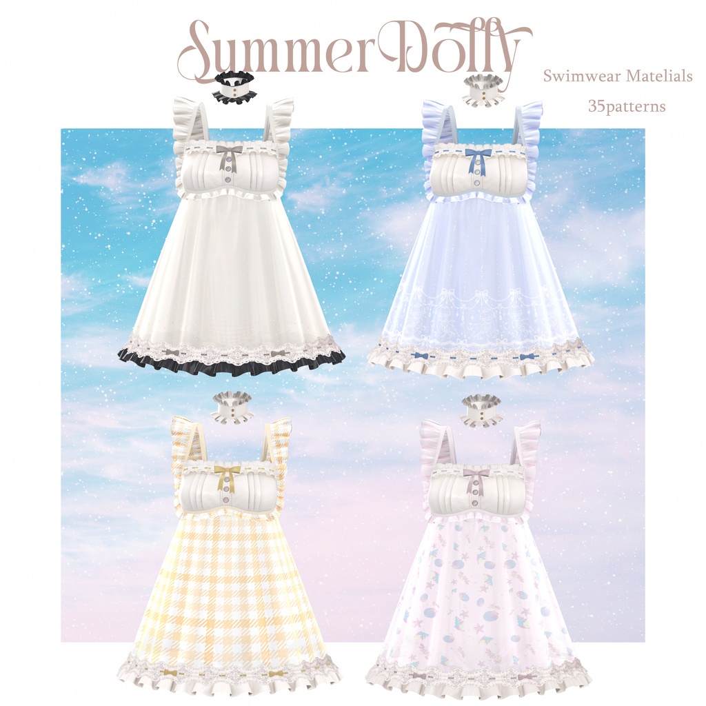 SALE【5Avatar対応】Summer Dolly Swim【VRChat】