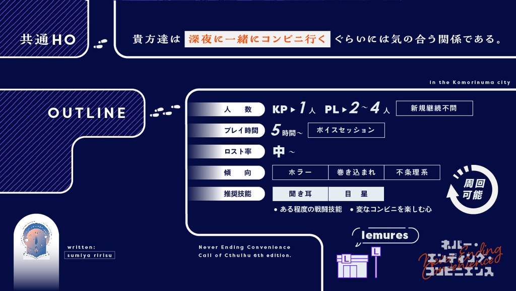 【CoC6】ネバー・エンディング・コンビニエンス【SPLL:E193014】