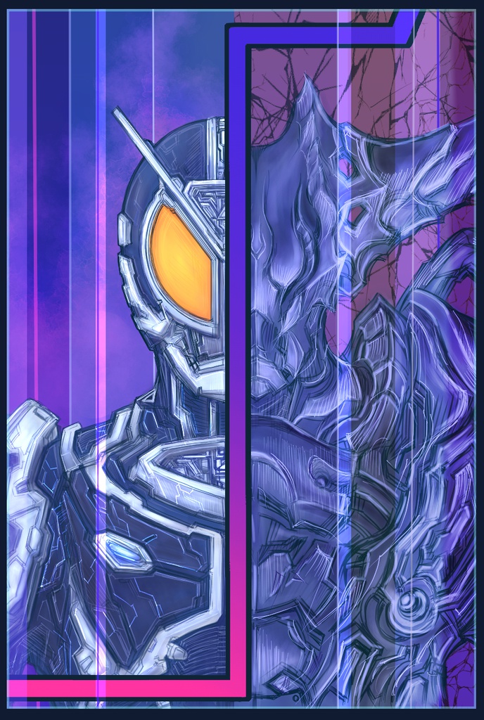 仮面ライダーデルタ / ドラゴンオルフェノク ステッカー