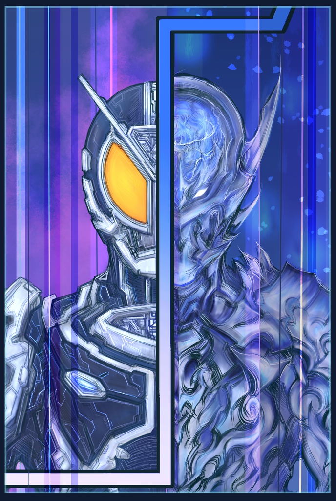 仮面ライダーデルタ / ローズオルフェノク ステッカー