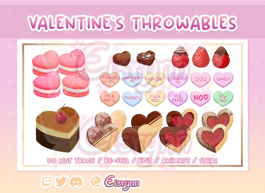 Valentine's day sweets - throwables