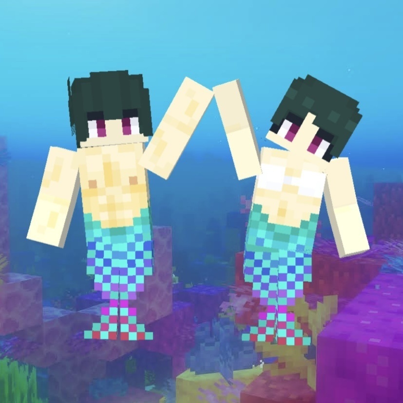 人魚スキン柄ありver.男女セット