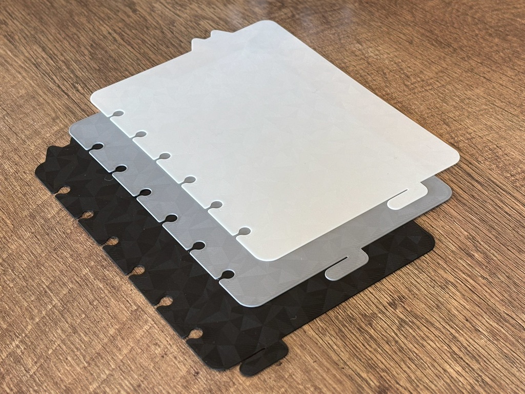 【3Dプリント製】3枚セット/ロルバインサイズ手帳用「ねこのみみしっぽインデックス」