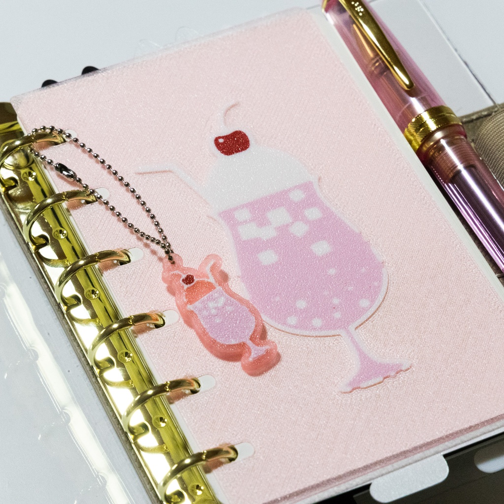 【3Dプリント製】おやつタイムディバイダー『ピンククリームソーダ』(半透明)