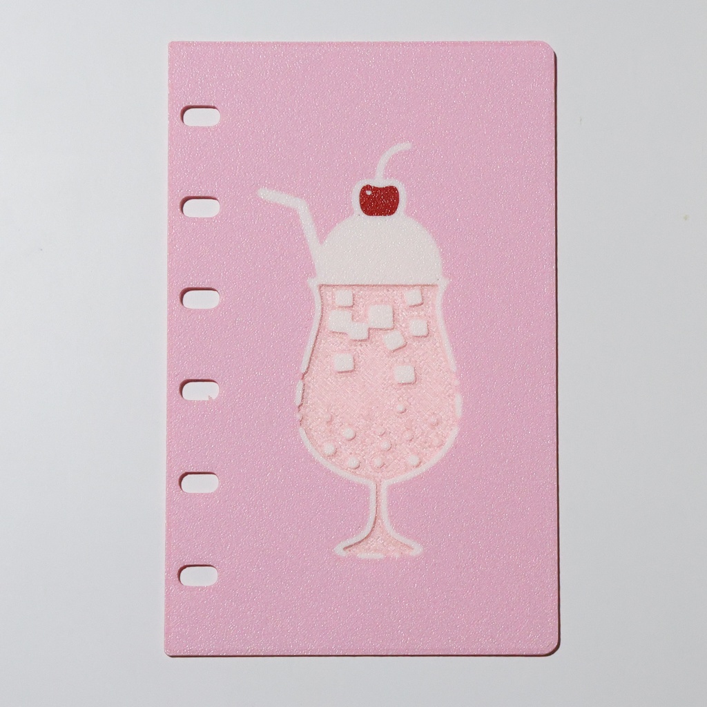 【3Dプリント製】おやつタイムディバイダー『ピンククリームソーダ』(通常版)