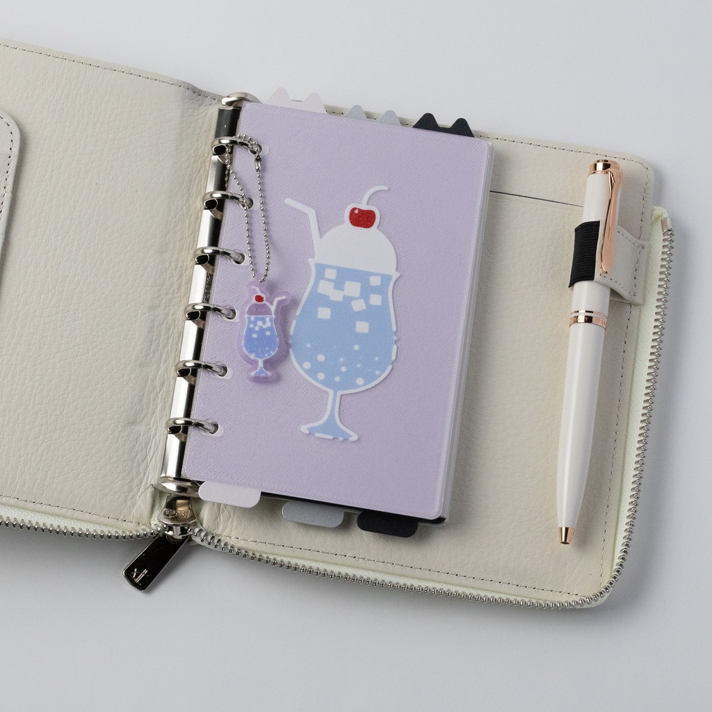 【3Dプリント製】半透明 おやつタイムディバイダー『青紫クリームソーダ』