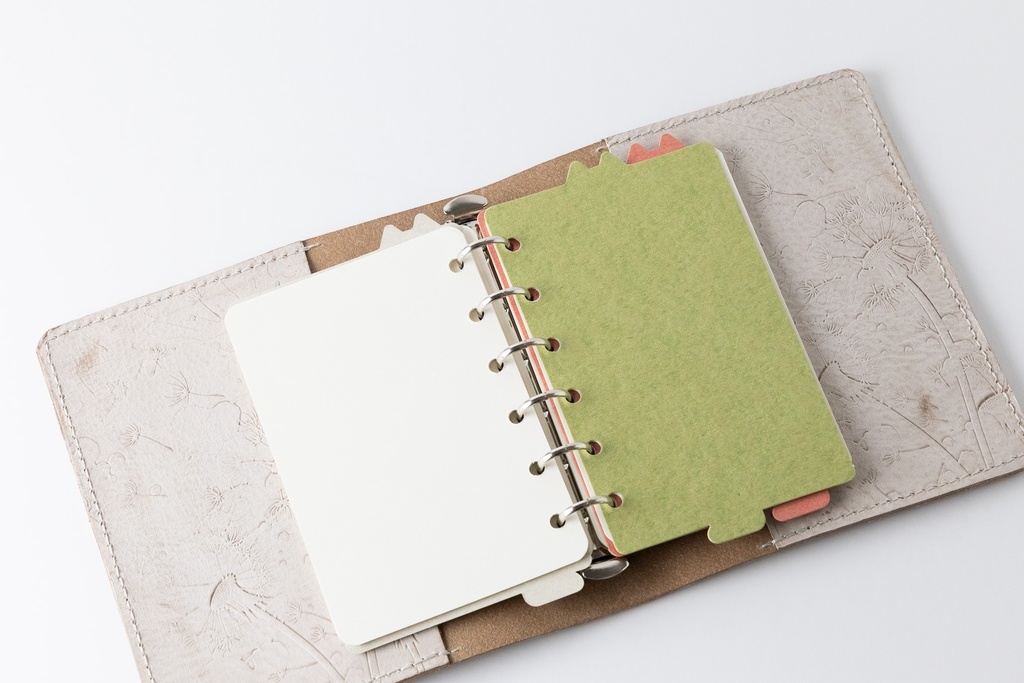 【紙製】3枚セット/M6サイズ手帳用「ねこのみみしっぽインデックス」ハルイロ