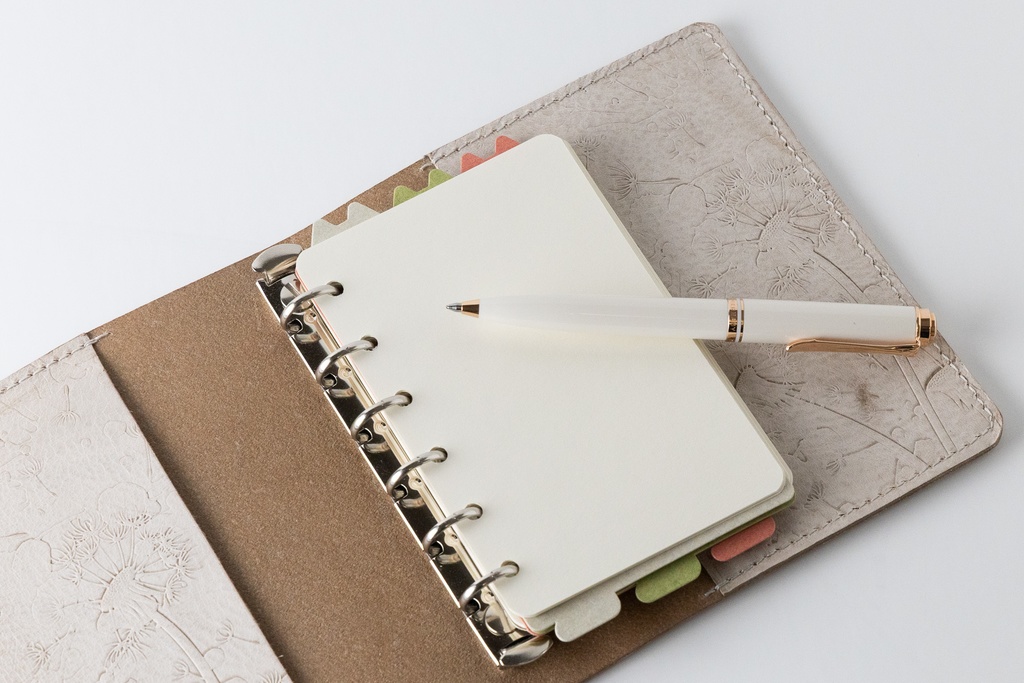 【紙製】3枚セット/M6サイズ手帳用「ねこのみみしっぽインデックス」ハルイロ