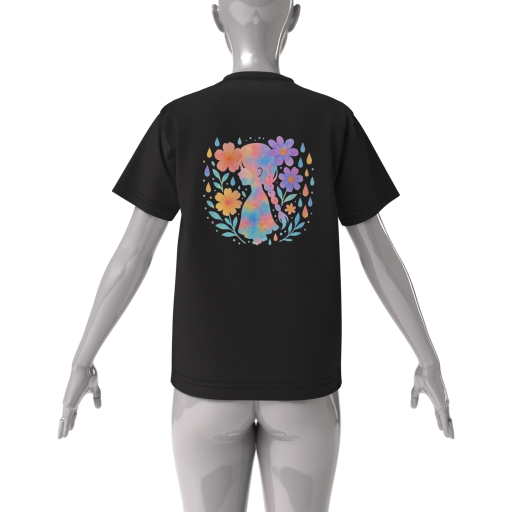 Lilium ビッグシルエットTシャツ Black