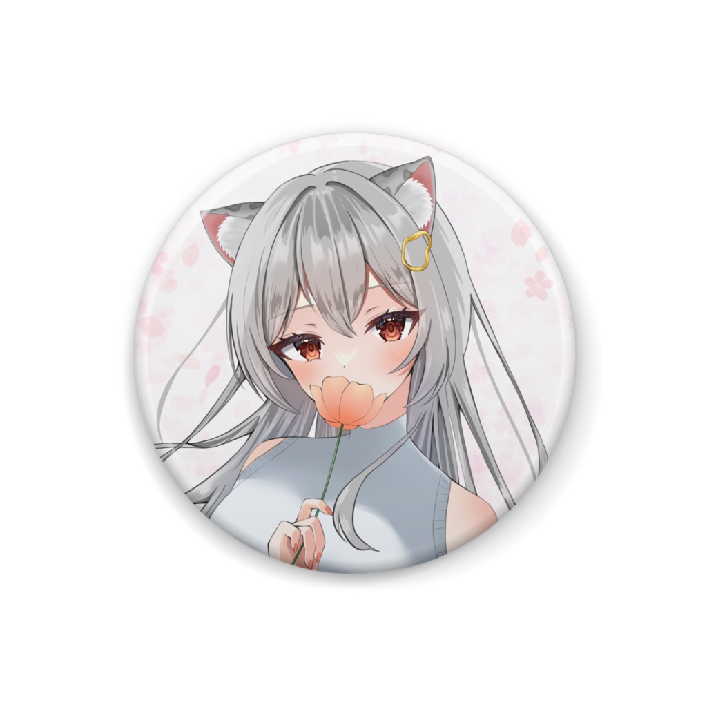 【缶バッジ32mm】1周年記念(猫耳)