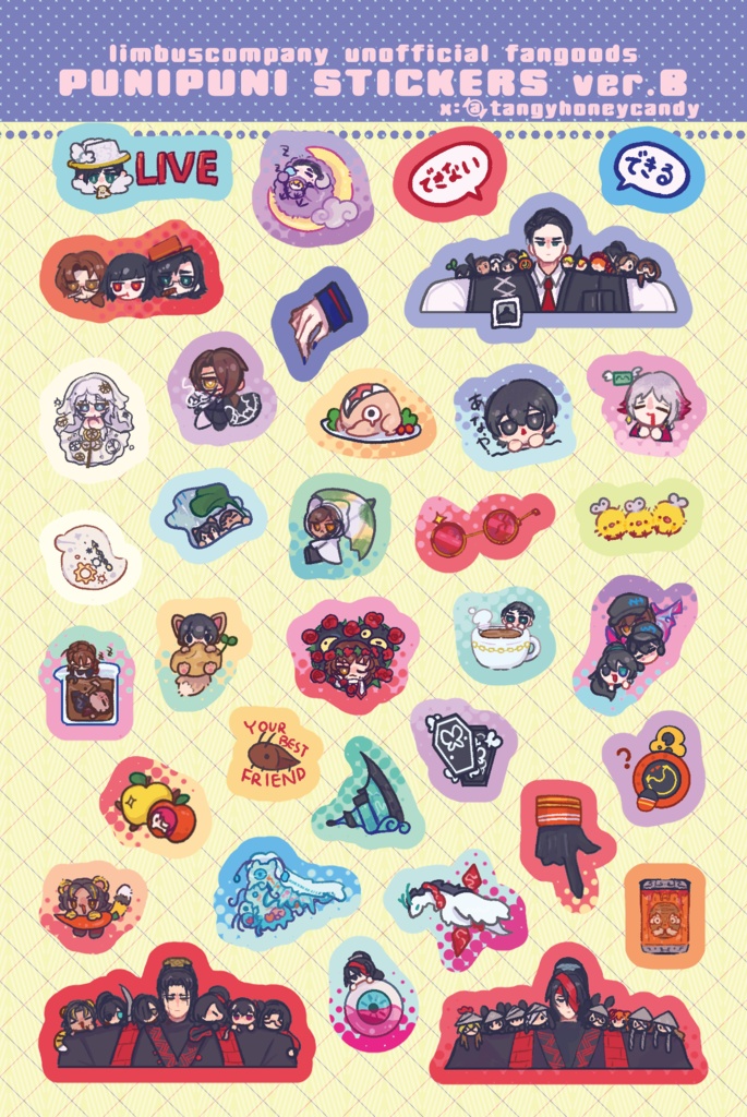 ぷっくりシール【Limbus Company同人グッズ】