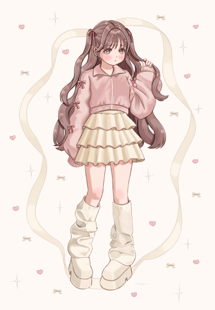 ポストカード ツインテリボンちゃん