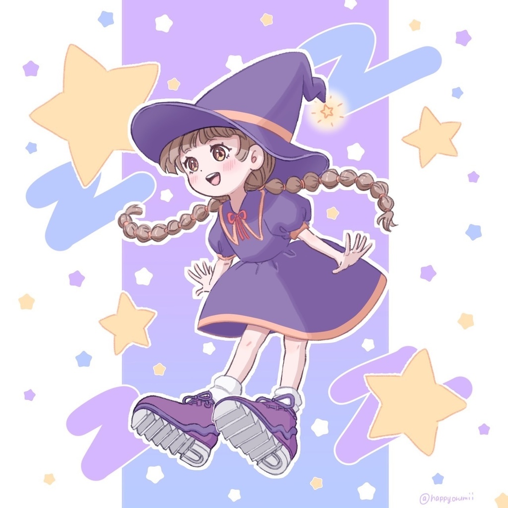 ステッカー 魔女っ子ちゃん