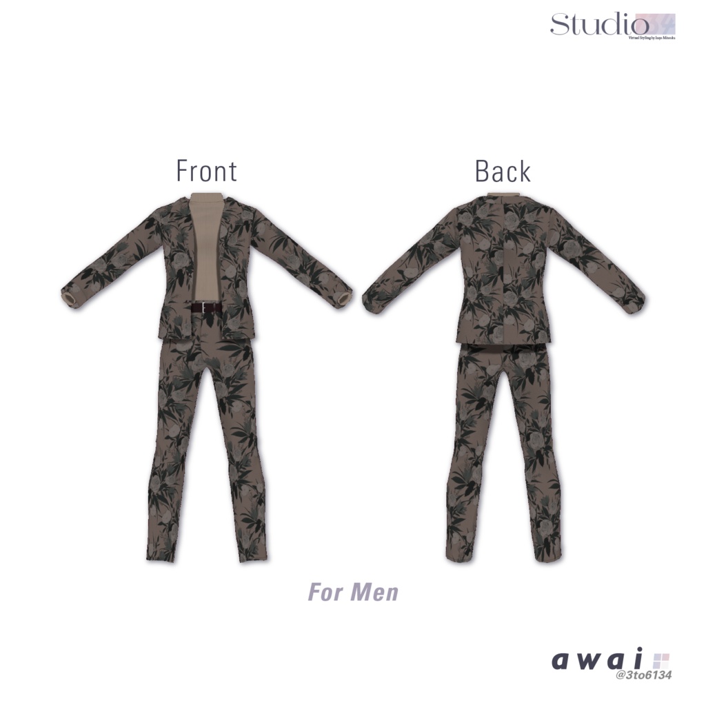 【VRoid衣装テクスチャ】Botanical suits【#awai_Studio134】