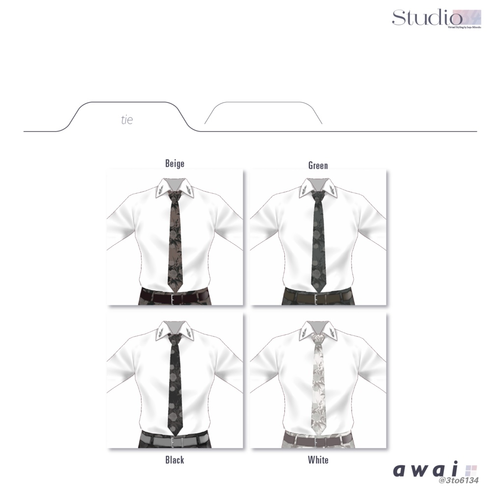 【VRoid衣装テクスチャ】Botanical Accessory【#awai_Studio134】