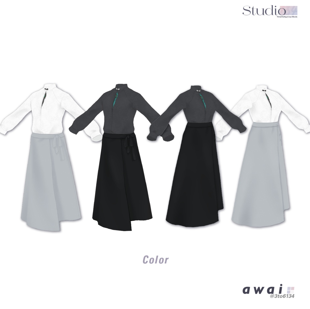 【VRoid衣装テクスチャ】Unisex Skirt【#awai_Studio134】