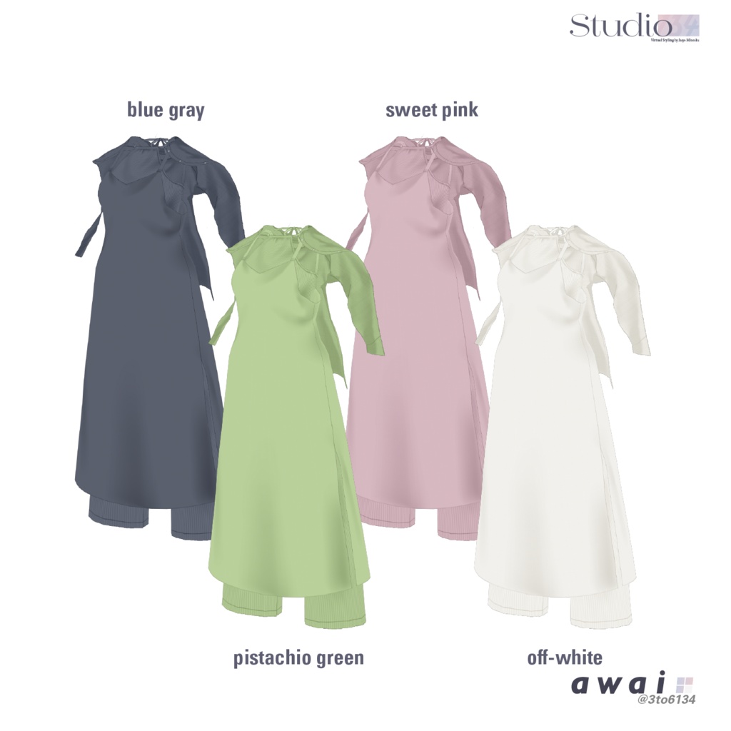 【VRoid衣装テクスチャ】Relax Co-ords【#awai_Studio134】