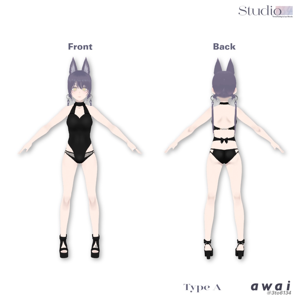 【VRoid衣装テクスチャ】Swimwear_Venus【#awai_Studio134】