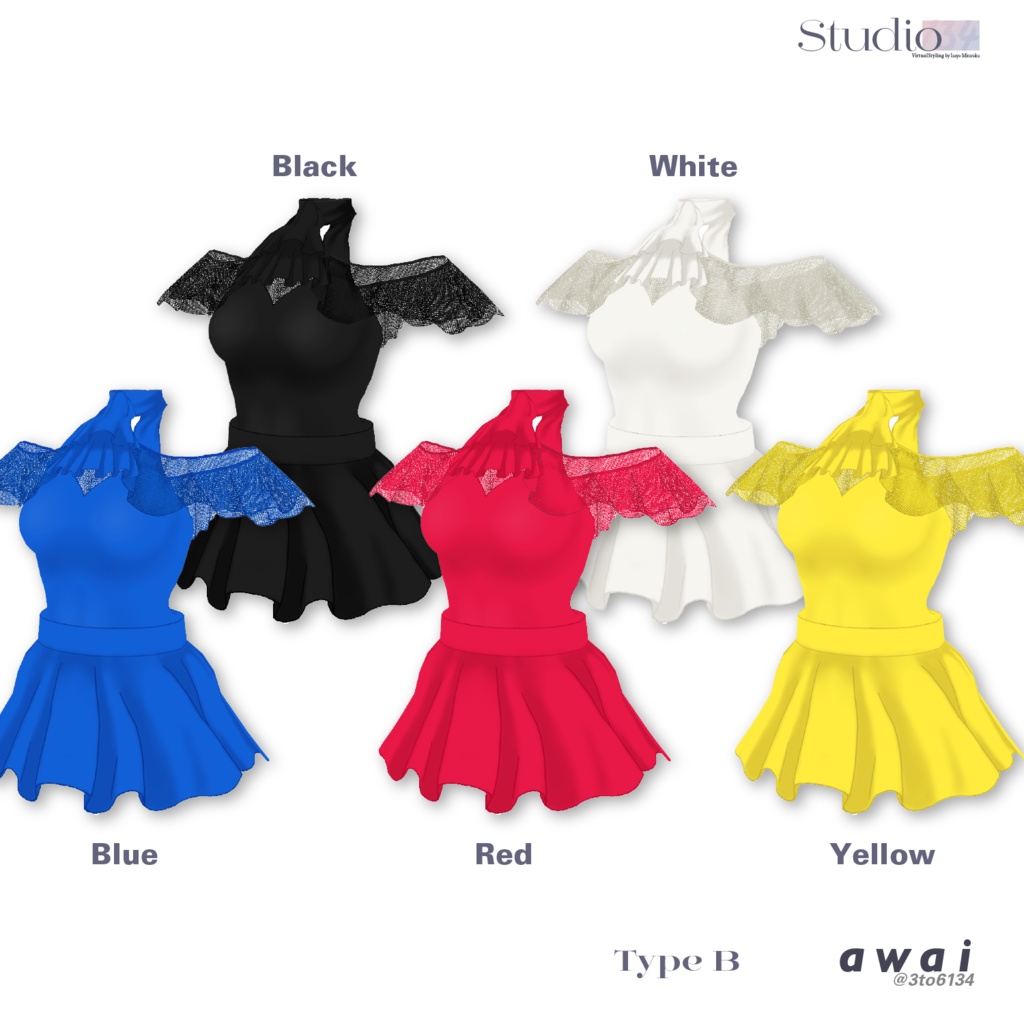 【VRoid衣装テクスチャ】Swimwear_Venus【#awai_Studio134】