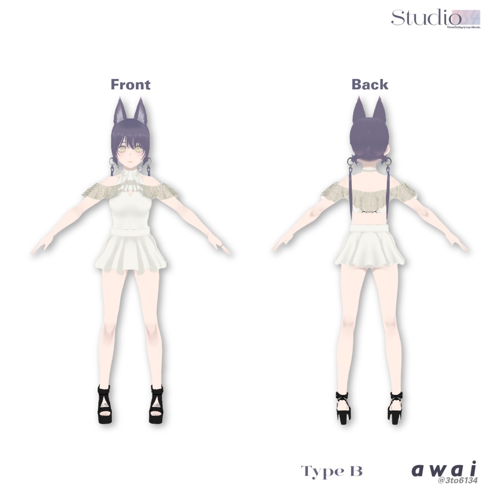 【VRoid衣装テクスチャ】Swimwear_Venus【#awai_Studio134】