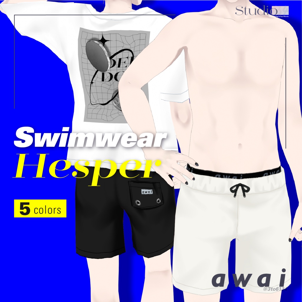 【VRoid衣装テクスチャ】Swimwear_Hesper【#aw