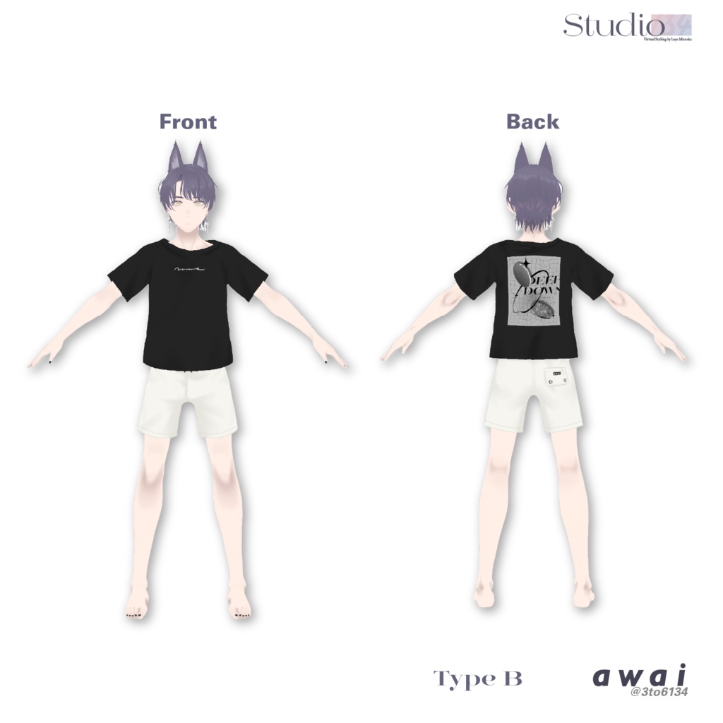 【VRoid衣装テクスチャ】Swimwear_Hesper【#aw