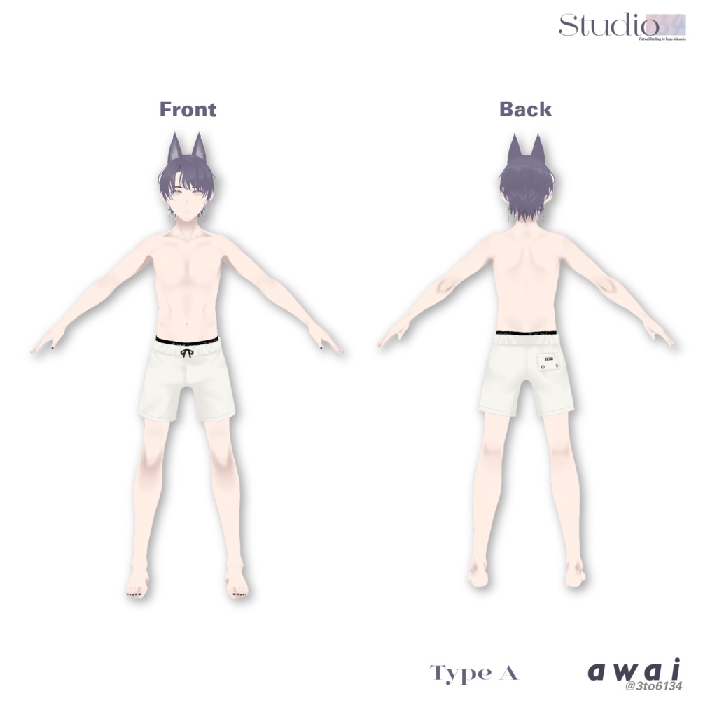 【VRoid衣装テクスチャ】Swimwear_Hesper【#aw