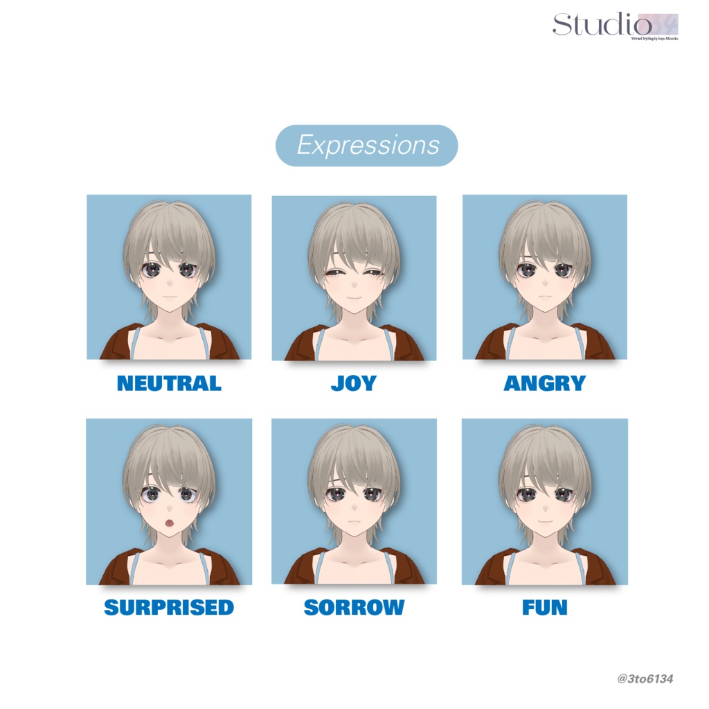 【VRoid Studio製3Dモデル】HARU【.vrm/.vroid同梱】