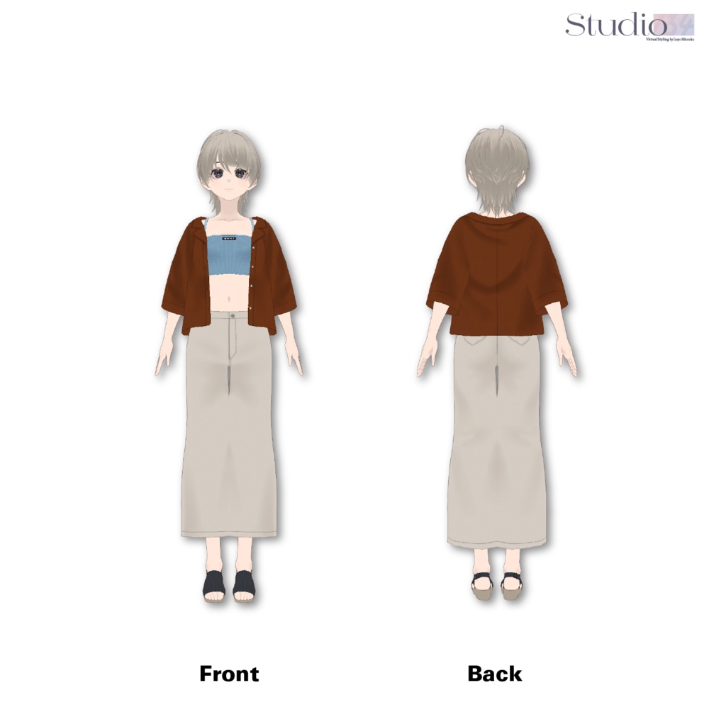 【VRoid Studio製3Dモデル】HARU【.vrm/.vroid同梱】