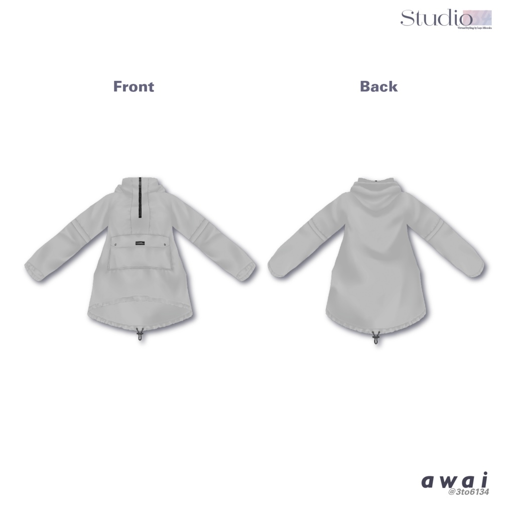 【VRoid衣装テクスチャ】Town use Anorak【#awai_Studio134】