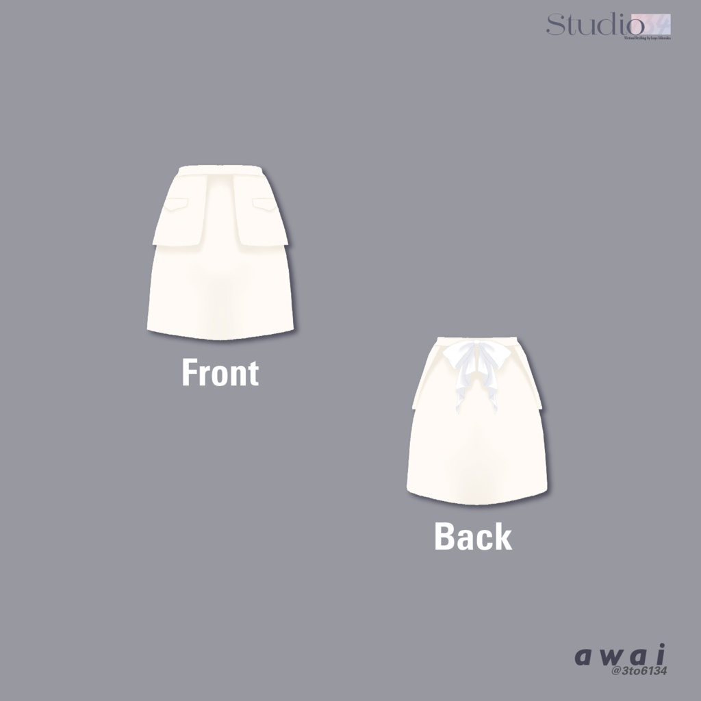 【VRoid衣装テクスチャ】 Éclat Dress【#awai_Studio134】