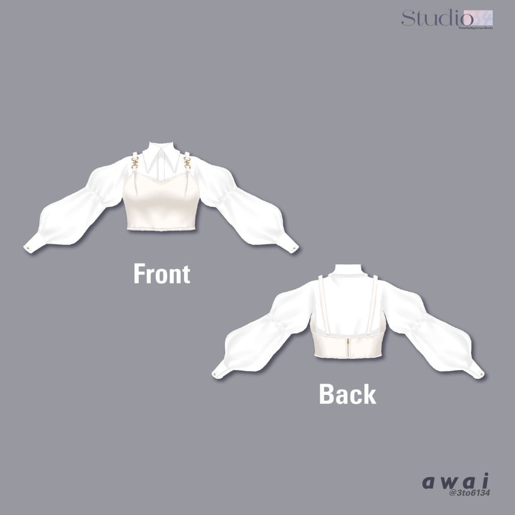 【VRoid衣装テクスチャ】 Éclat Dress【#awai_Studio134】