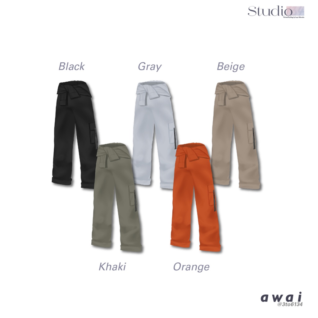 【VRoid衣装テクスチャ】awai Coverall【#awai_Studio134】