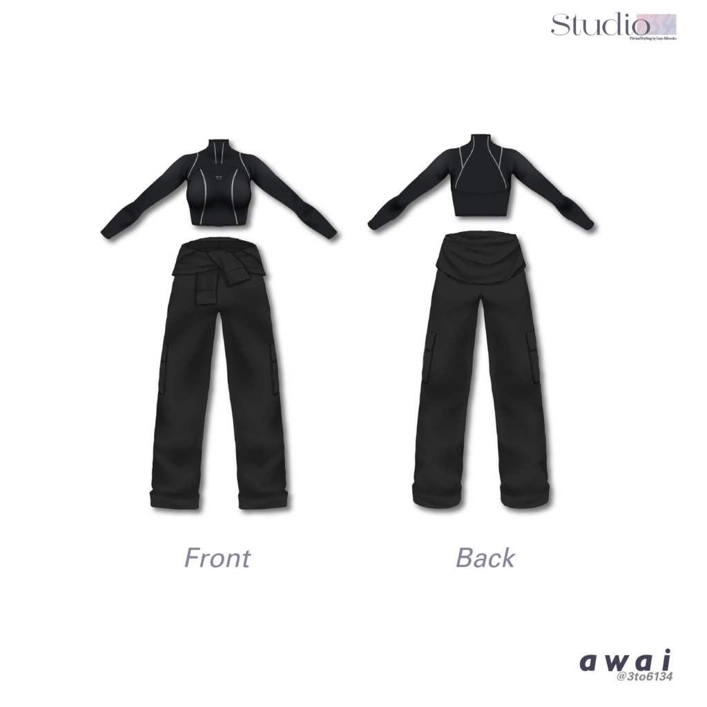 【VRoid衣装テクスチャ】awai Coverall【#awai_Studio134】