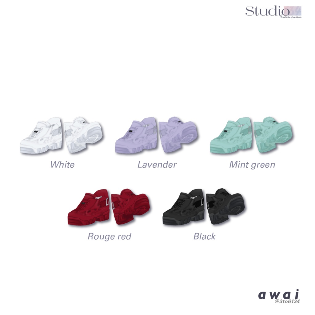 【VRoid衣装テクスチャ】awai High-tech Sneakers【#awai_Studio134】