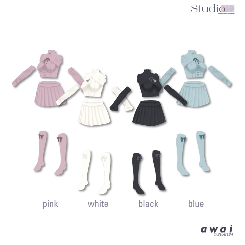 【VRoid衣装テクスチャ】Chinois-Core【#awai_Studio134】